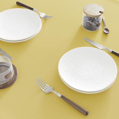 Veblandy Table Cloth Rectangle Waterproof Spill-Proof Wrinkle-Free Tablecloth Washable, Kitchen Dining Tabletop Decoration, Fabric Table Cover for Indoor and Outdoor Use, 60 x 120 Inch, Yellow by Veblandy - Image 4