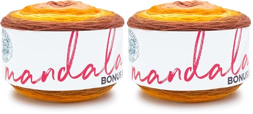 Image of Lion Brand Yarn Mandala Bonus Bundle Yarn, 1 Count (Pack of 2), Elektro
