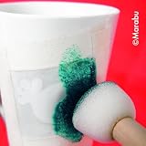 Pędzle do szablonów Marabu, zestaw 3 pędzli do szablonów w rozmiarach 1,5 cm, 3,5 cm i 5 cm, uchwyt pędzla wykonany z drewna z certyfikatem FSC, do szablonów i szablonów, 0290000000001