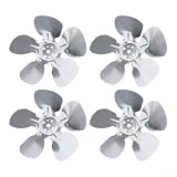 4 lame di ricambio per ventola di raffreddamento del frigorifero, in lega di alluminio, 200 mm, 230 mm, 250 mm, tipo di aspirazione per sistemi di circolazione dell'aria del congelatore (250 mm)