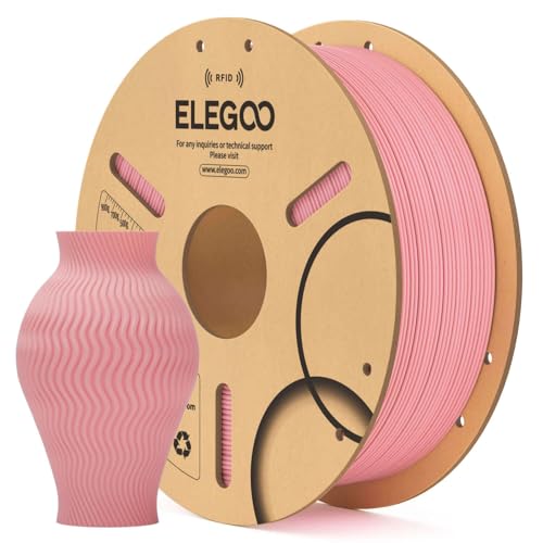 ELEGOO PLA 3D Printer Filament 1.75mm Pink 1KG, RFID PLA Filament