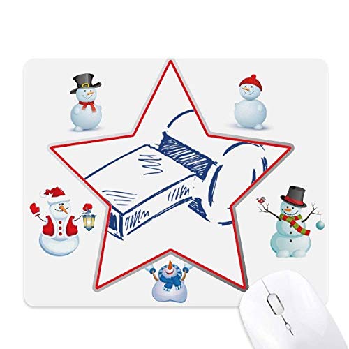 Tapis de souris Soccer bleu antidérapant avec étoiles