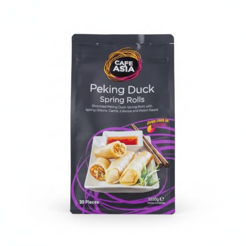 Rollitos de Primavera de Pato Pekín con Salsa Hoisin - Pack Familiar de 1050g (30 Unidades) - Aperitivo Oriental Crujiente para Horno - Sin Aditivos Artificiales - Certificación Halal - NEXU