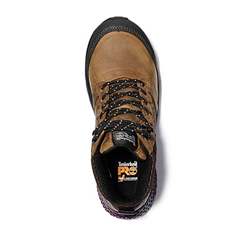 Timberland PRO Timberland PRO Women's Reaxion Mid Composite Safety Toe Waterproof Industrial Hiker Work Boot, Brown/Purple-2024 NEW, 7