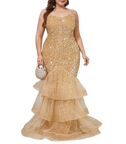 dasmzper Women Sexy Sleeveless Sequin Mesh Patchwork Maxi Dress Red