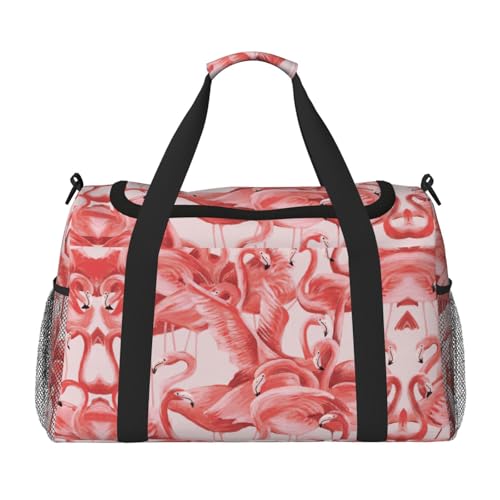 Sac de voyage Flamingo1 imprimé noir : la solution pour bagage cabine