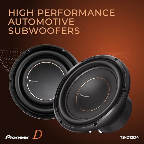 Image of Pioneer D-Series TS-D12D4 12 inch Subwoofer 1500W Max | Dual 4 Ohm Voice Coil for Flexible Wiring, Powerful Bass Output