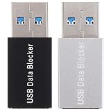 SOLUSTRE 2 PCS USB Data Blocker Male to Female Adapter Jacking USB Connector Data Blocker- Assorted Color