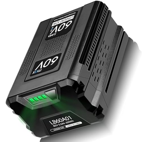 60V 5.0Ah Replacement for Greenworks Pro 60v Battery LB6051 LB604 LB602 B6025 LB6041 LB6042 LB6080 LLB608-NS Compatible with Greenworks 60 Volt Power Tools & Charger 60DPC10A CH60R00 CH60DP01 2936902