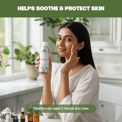 Image of VedaOils Cold Pressed Karanj Oil for Skin & Hair 100ml | Natural Herbal Oil for Scalp, Body & Massage | 100% Pure, Nourishing & Lightweight