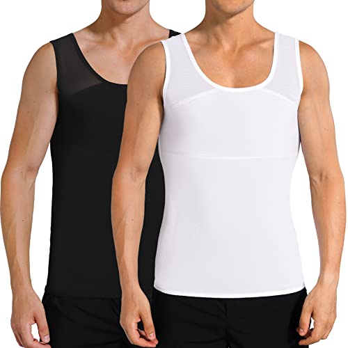 Chest Compression Shirt Gynecomastia Compression Shirts Men Compression Shirt Mens Slimming Undershirt Body Shaper for Men M