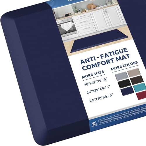 Image of 0.8 inch Thick Kitchen Mat Cushioned Anti Fatigue Rug Comfort Floor Mats | Water-Resistant, Non-Slip, Easy to Clean Comfort Floor Mat for Kitchen, Sink & Office, Multiple Colors & Sizes, 39 inch x 20 inch