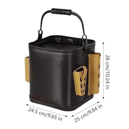 Seau à poissons résistant sac imperméable de pêche et leurres avec double zip - 6