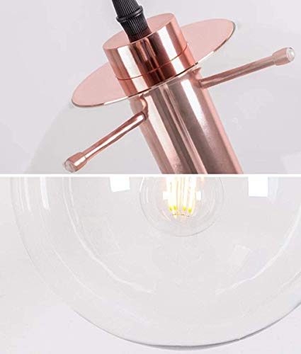 Plafonnier salon boule de verre LED moderne - 4