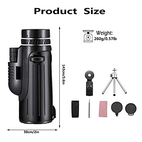 Telescopio monocular portátil compacto con trípode y clip para teléfono miniatura 7