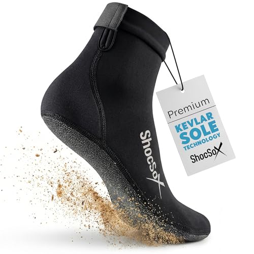 ShocSox Beach Volleyball & Sand Soccer Socks No-Holes Guaranteed Soles for Maximum Protection (US Alpha Small Regular Regular old black)