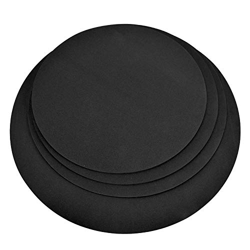 XCEL 4 Pack Rubber Drum Mute Pads Set - Water Oil Resistance Drum Silencer Pads - Indoor Outdoor Drumming Practice Musical Instruments Accessory - Fits 12