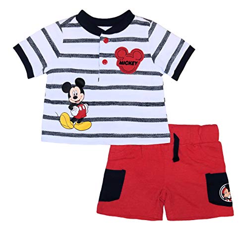 Disney Mickey Mouse Baby Boys 2 Piece Short Set (Newborn) White