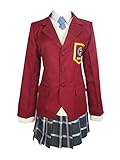 Tonari no Kaibutsu-kun Shizuku Mizutani Syoyo School Uniform Cosplay Costume (Male L) Red