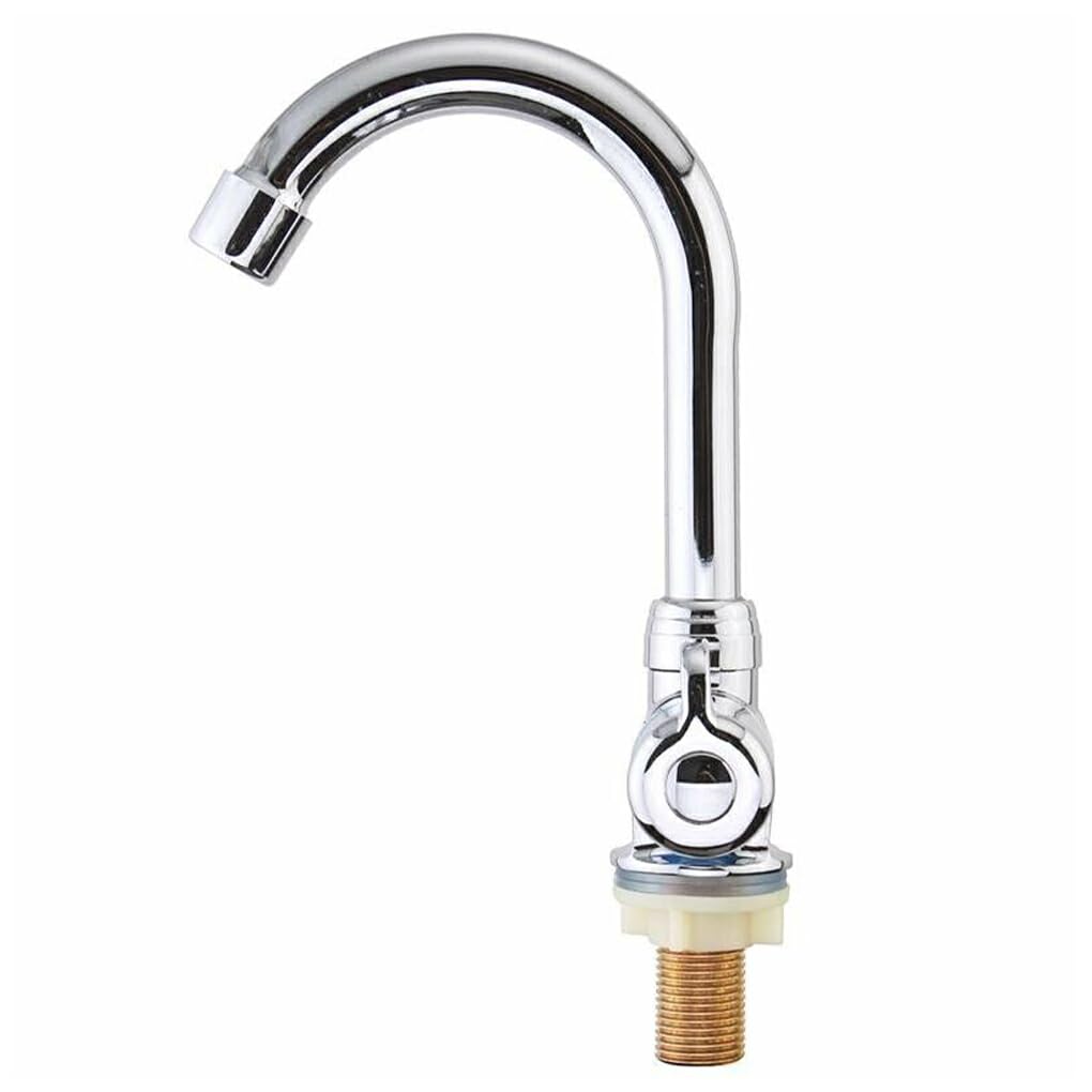 Grifo para RV, Frío, Grifo de Agua Plegable, rotación de 360 Grados, Montaje de 1/2 Pulgadas para Autocaravana, Grifo de Cobre Funcional