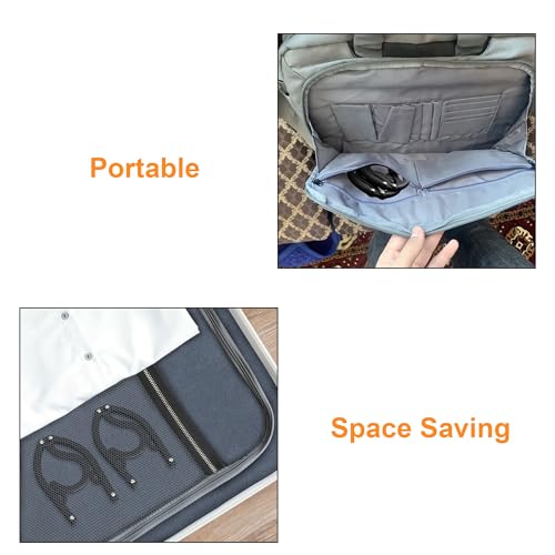 NICEDACK Premium Reisebügel Tragbare Klapp Kleiderbügel Super Bearing Collapsible Hanger Faltbare Kleidertrockner für Reisen, drinnen und draußen (12 Stück, Schwarz)