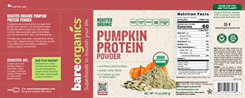 Bareorganics Pumpkin Protein Powder, 12 Oz #TOP1