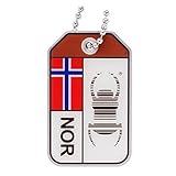 Mit kleiner Kette GROUNDSPEAK Travel Bug Origins - Country -norway Norwegen, mehrfarbig, 100032