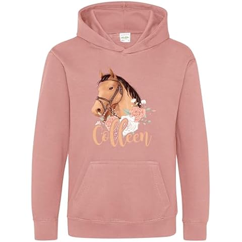 Personalised Dusty Pink Horse Head Hoodie Cover