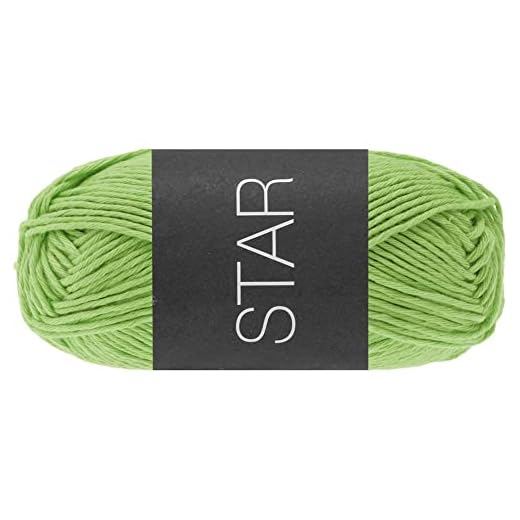 LANA GROSSA Star | Topflappen-Baumwolle | Handstrickgarn aus 100% Baumwolle | 50g Wolle zum Stricken & Häkeln | 90m Garn FB89