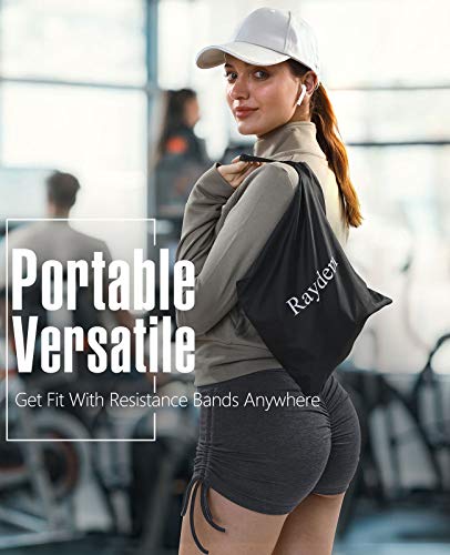 Raydem Resistance Bands Set, 5 Stackable Exercise Bands for Strength, Workout Bands for Men/Women, Home Gym Equipment for Fitness