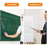 Vicloon Zeigestab Ausziehbar,120cm Ausziehbar Teleskopstab mit 2 Lanyard,Rostfreier Stahl,für Lehrer Whiteboard Tafel Zeiger für Präsentationen, Formate, Seminare