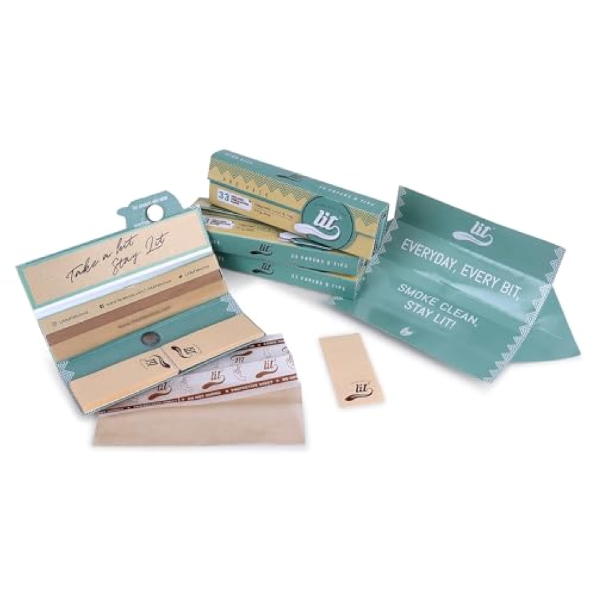 PRO PACK 33 Organic Brown Rolling Papers, Combo Pack