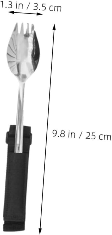 Shake Spoon Sippy Spoon for Seniors Hot Bowl Gripper Stainless Steel Nylon Comfortable to Hold Elderly Cutlery Disabled Utensil for Daily Use