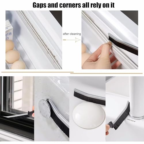2Pcs Gap Cleaning Brush, Hard Bristle Brush for Cleaning, Crevice Cleaning Tool Multifunctional Brushes for Household Use, for Shutter Door Window Track Kitchen and The Dead Corners of Bathroom Tiles - Image 6