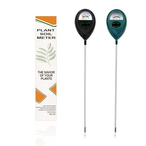 MEPHILIMIA 2 Stk Lange Sonde Boden Feuchtigkeitsmesser für Pflanzen [Grün/Schwarz] Ohne Batterien Feuchtigkeitsmessgerät für Garten Kostenlose...