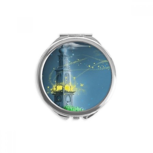 Peinture miroir rond maquillage de poche pour vos retouches en voyage et soirées
