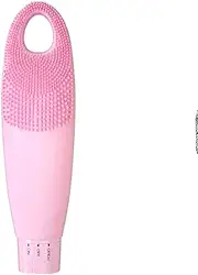 Escova de Limpeza Facial Sônica, Massageador Anti-acne em Silicone, Azul e Rosa, 15x4cm, com Tecnologia T-Sonic, Bateria AA, à Prova d'Água