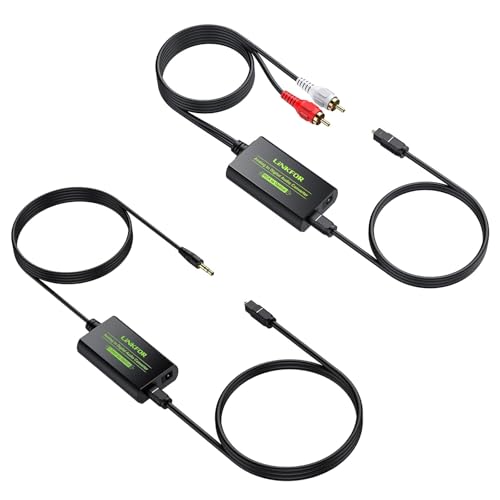 Convertisseur analogique vers optique avec ADC 48kHz et 2 câbles optiques inclus