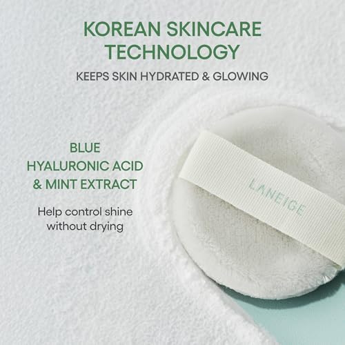 LANEIGE Neo Blurring Powder: Korean Shine Control Compact with Pore Blurring, Smoothing Finish & Travel-Friendly, No Spill Packaging - 3