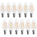 GvvooHome E12 Candelabra Bulb 40 watt, E12 LED Bulb Non-Dimmable Chandelier Light Bulbs, B10 Candle Light Bulbs 2700K Soft White, 90+CRI, 400LM, Cear Glass, 12 Pack