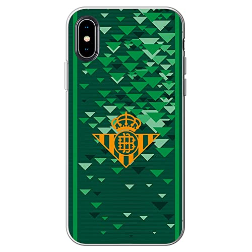Movilshop Funda para [ iPhone X ] Real Betis Balompié [Escudo Amarillo] Licencia Oficial de Silicona Flexible Transparente Carcasa Case Cover...
