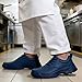 Non Slip Work Shoes for Men Food Service Mens Water Slip Resistant Leather Lace Up Chef Walking Shoes for Restaurant Kitchen Nursing Sneakers Casual Fashion Sneakers Daily Footwear Office Dark Blue 7