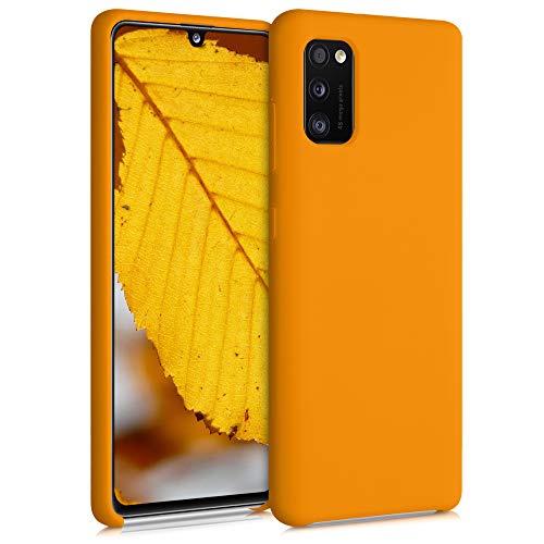 kwmobile Cover per Samsung Galaxy A41 Custodia - Back Case per Smartphone in Silicone TPU - Protezione Gommata - albicocca