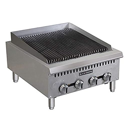 Adcraft BDCTC-24 Black Diamond 80,000 BTU Charbroiler, 24" W x 30" D, Natural Gas