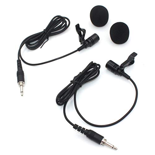 Zramo Metal 3.5Mm Mono Screw Hands-Free Lavalier Microphone W/Outside Screw Connector For Sennheiser Wireless Transmitter- Noise Cancelling Condenser Mic, Clear Voice (2X Lapel Microphone) #TOP5