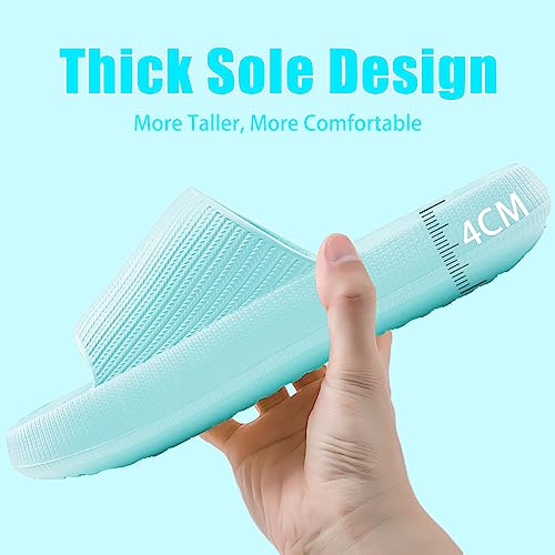 Image of rosyclo Cloud Slippers for Women and Men, Pillow House Slippers Shower Shoes Indoor Slides Bathroom Sandals, Ultimate Comfort, Lightweight, Thick Sole, Non-Slip, Easy to Clean