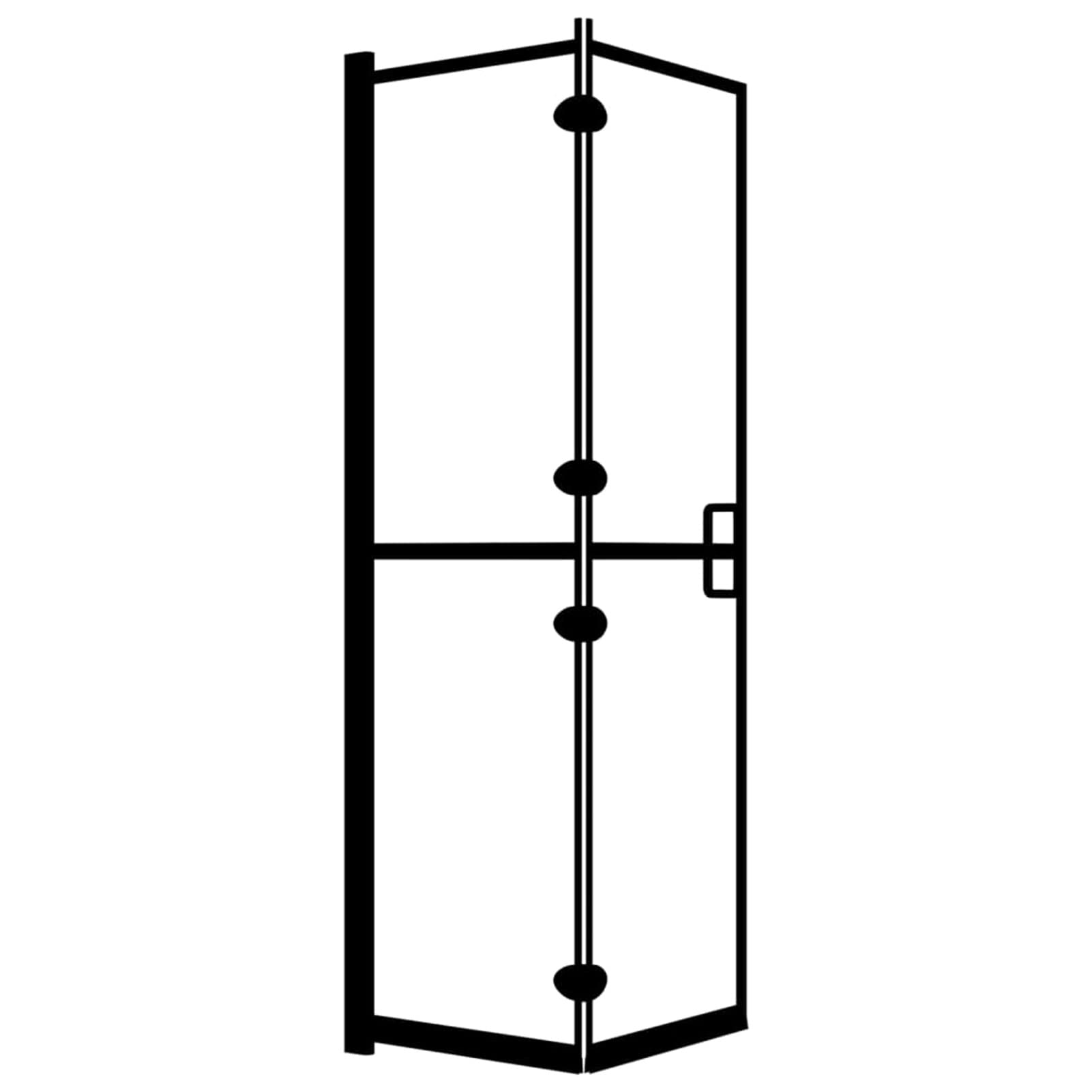 Mampara de Ducha Plegable ESG Negro 80x140 cm Plato De Ducha Mampara BañEra