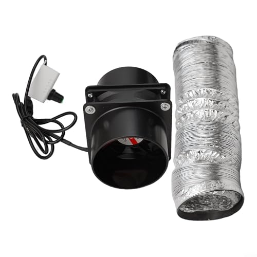 Honseadek Extractor de aire regulador con bobinas de cobre, funcionamiento silencioso, cobertizos y cocinas de 5 W, velocidad de eficiencia energética, alimentado por USB, ventilación de escape para