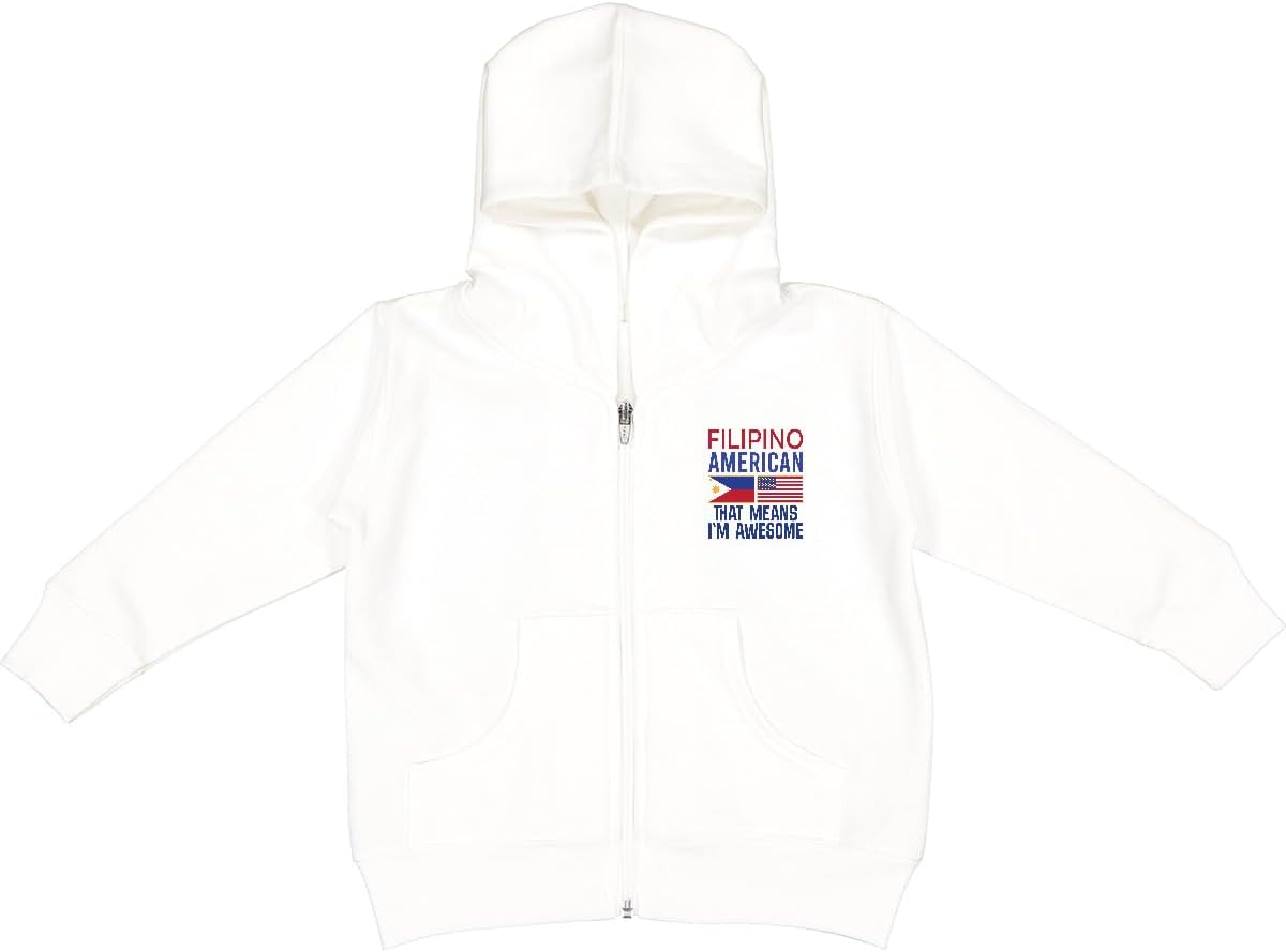 inktastic Filipino American Quote Culture Identity Pride Toddler Hooded Jacket