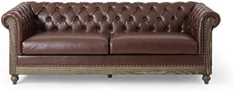 Christopher Knight Home Castalia Sofas, Dark Brown + Natural Christopher Knight Home Castalia Sofas, Dark Brown + Natural
